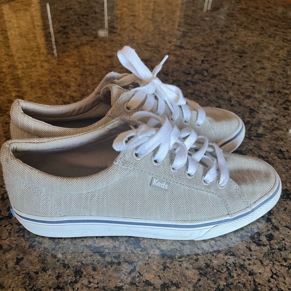 Keds Gray Canvas Sneakers Size 7.5 - Picture 1 of 7